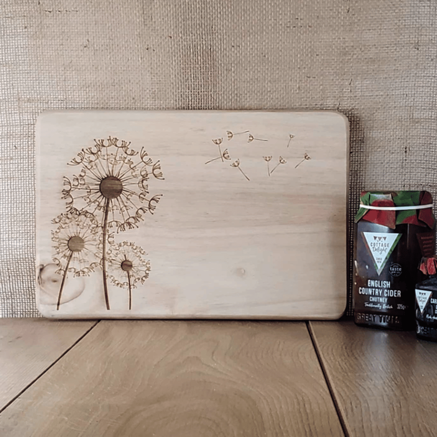 Blowball - Laser Engraved Wooden Chopping, Bread or Cheese Board