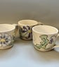 Handmade Ceramic Mug or Teacup: Hand Carved Floral Design - Image 5