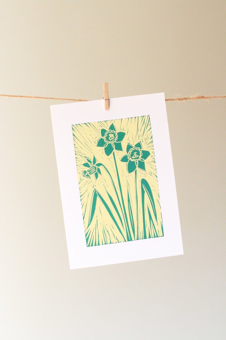 'Daffodil' greetings card