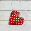 SALE ITEM - HEARTS HEART - white hearts on red