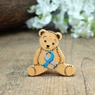 Diabetes Awareness Bear Pin, Handmade Diabetes Support Keepsake Gift