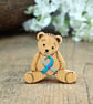 Diabetes Awareness Bear Pin, Handmade Diabetes Support Keepsake Gift - Image 1