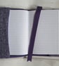 A6 'Harris Tweed®' Reusable Notebook Cover - Purple Herringbone and Crocus - Image 2
