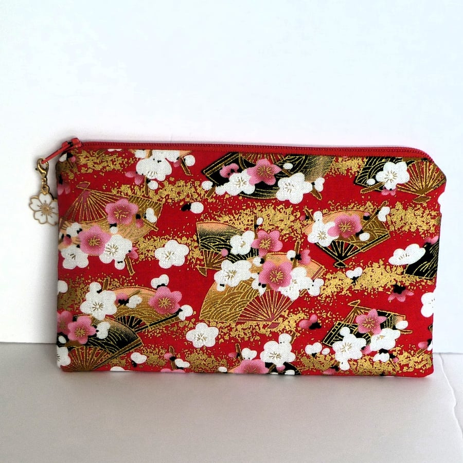 Cotton Fabric Zipper Pouch Fully Lined, Handmad... Folksy