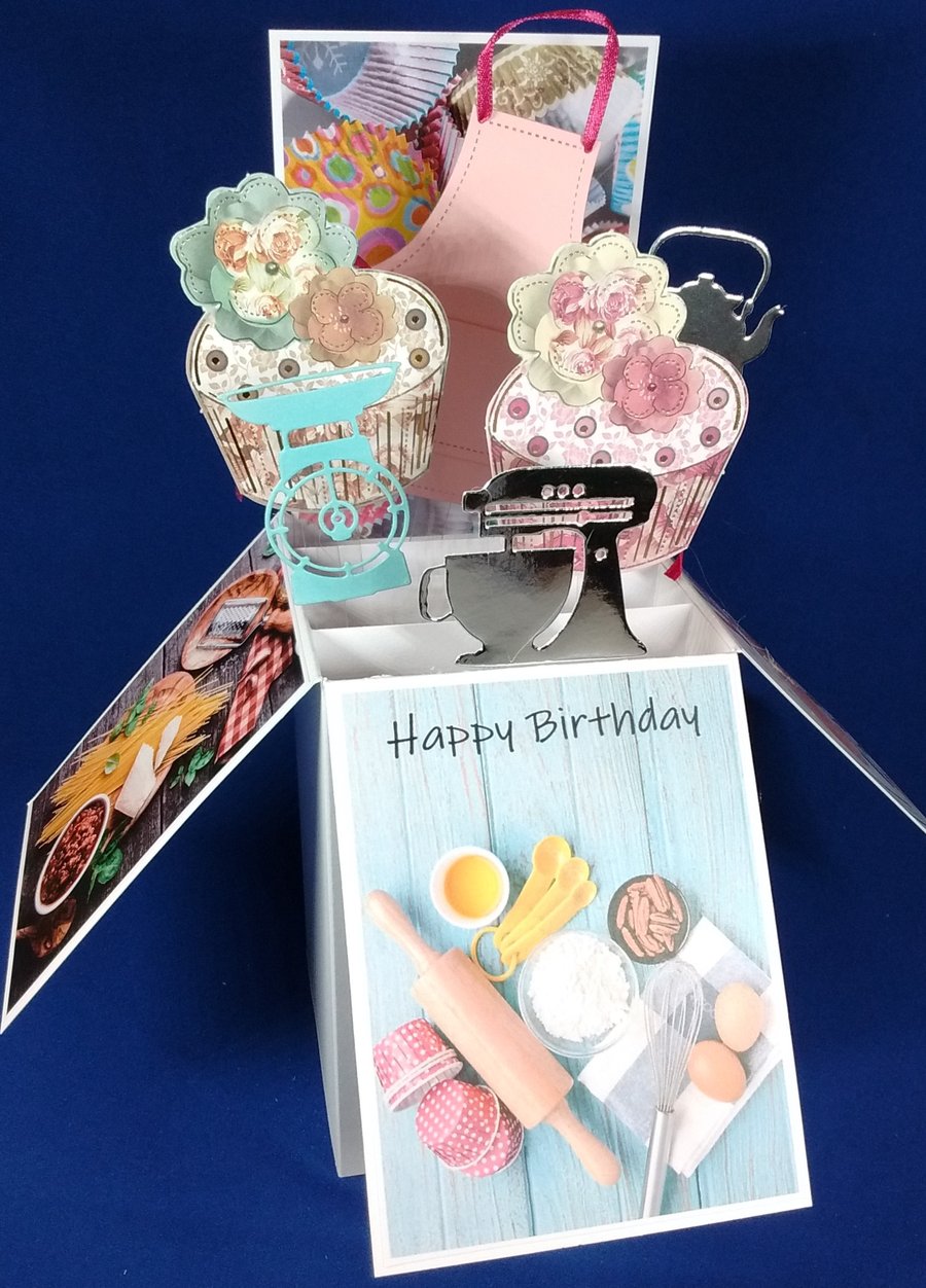Ladies Birthday Card with Cooking