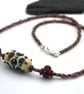 lampwork glass purple dots necklace - Image 3