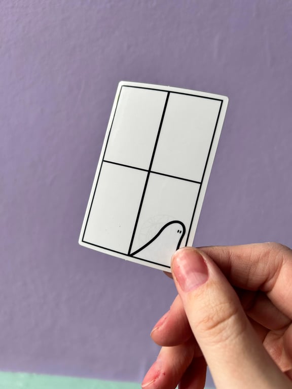 Lonely Ghost in a Window Sticker