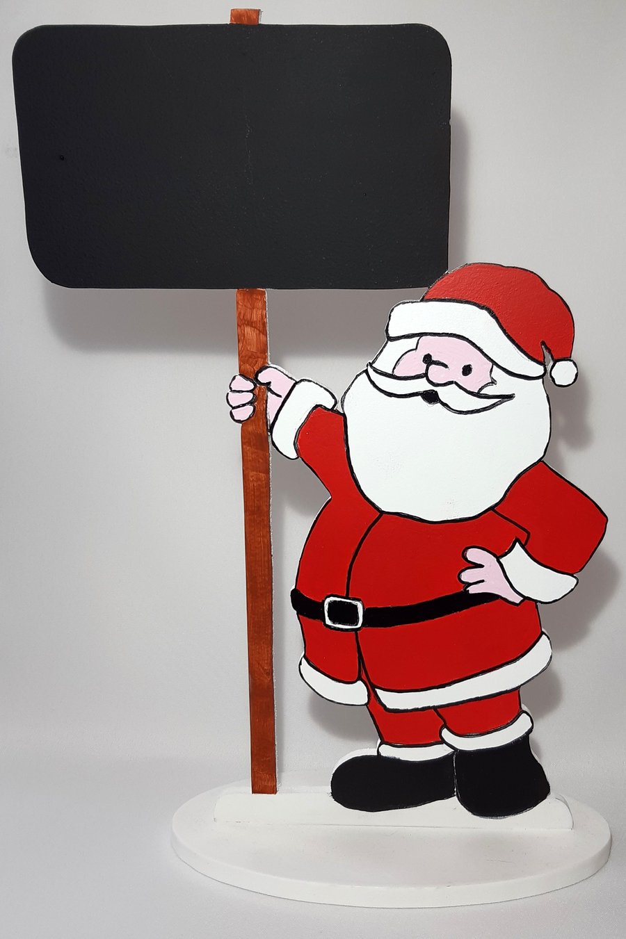 Santa holding a chalkboard placard. Ideal for counting down to Chriatmas (OR15)