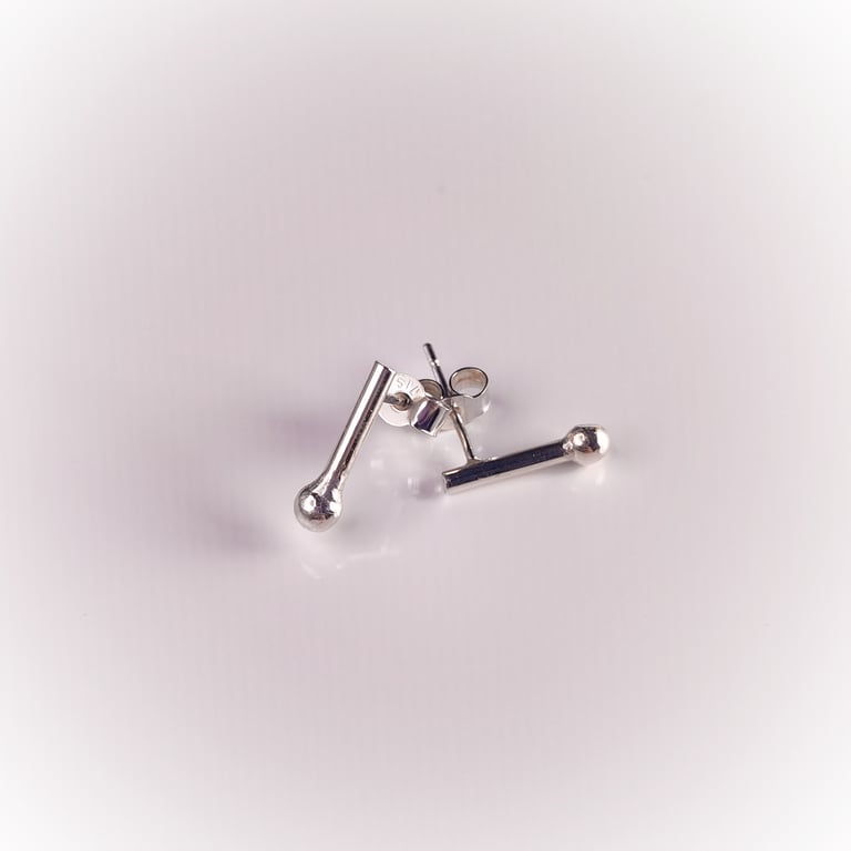 Simple sterling silver minimalistic earrings