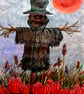 Harvest Scarecrow A6 Art Print Card  - Image 3