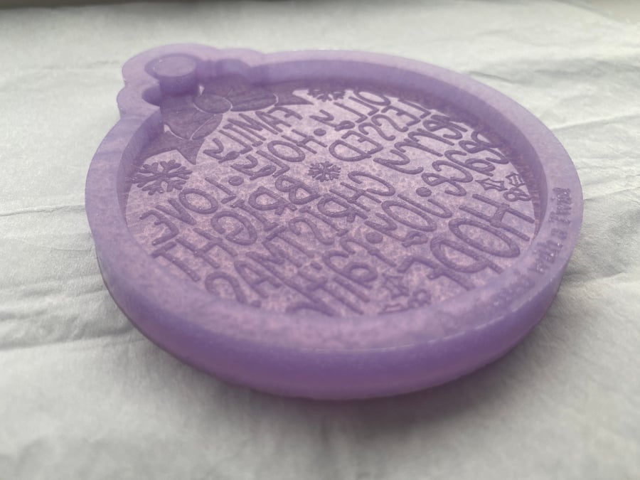 Christmas Bauble Silicone Mold. Bauble Mould for Resin Craft