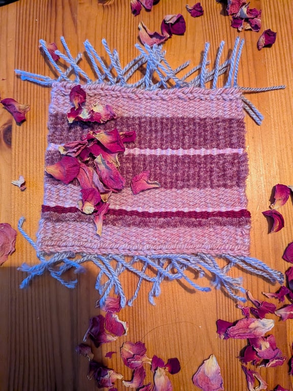 Hand Woven Rose Altar Mat