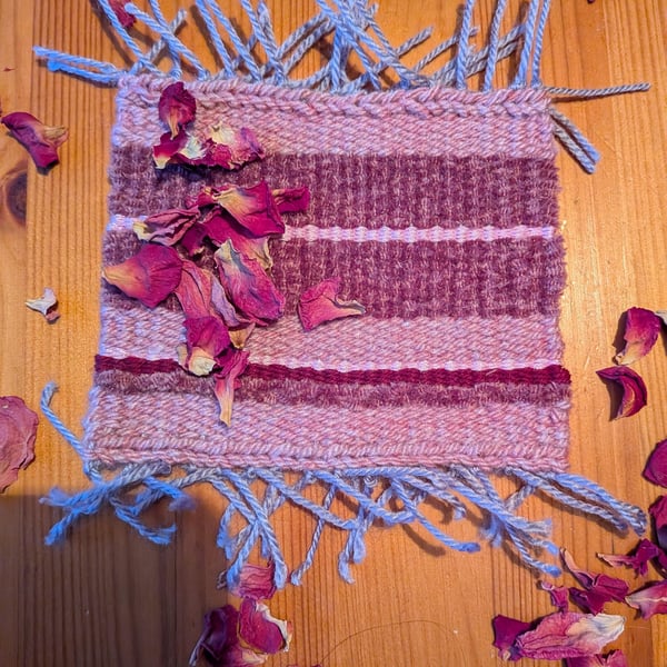 Hand Woven Rose Altar Mat