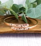Bangle, Copper Rustic Night Sky Pattern Overlap Style. Size 20cms - Image 2
