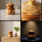 Wooden ,One of a kind trinket (keepsake) pot