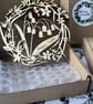 Personalised double-layered wooden spring wreath (flowers) - Image 3
