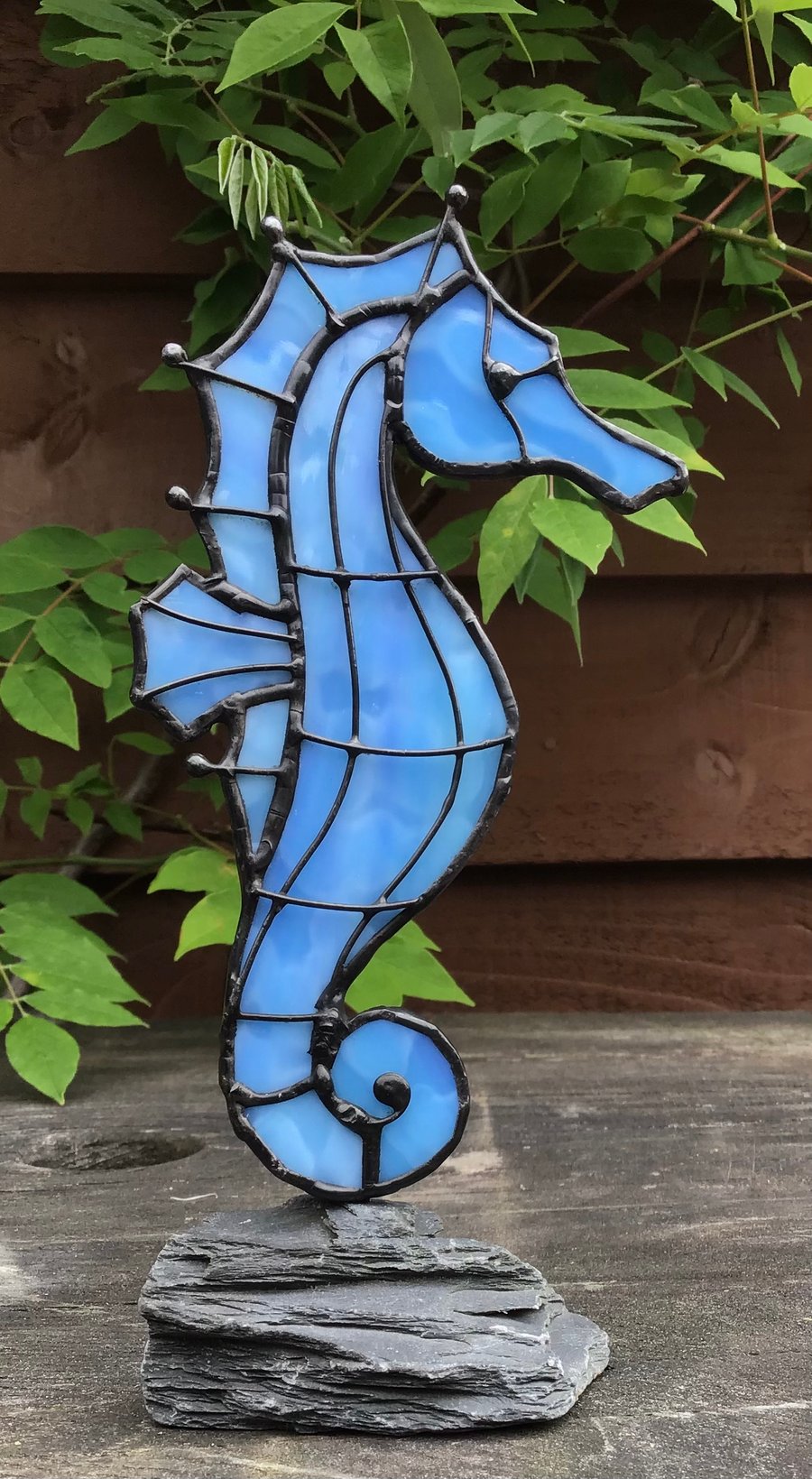 Seahorse. Stained glass