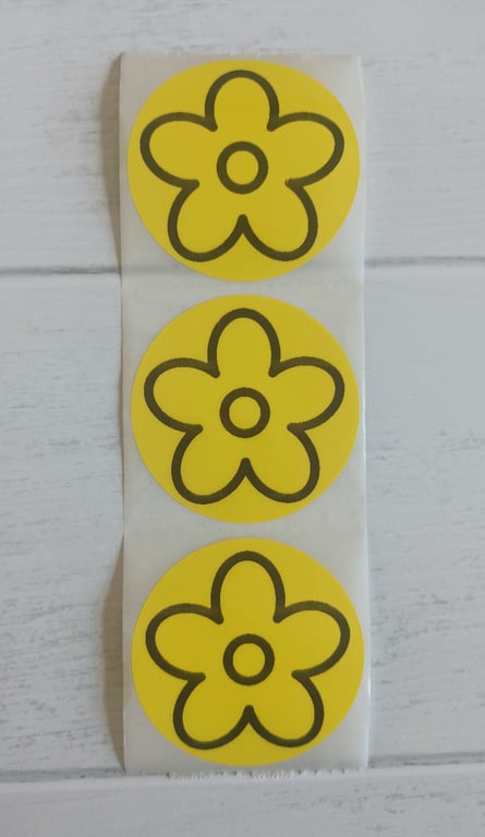 50 'Lazy Daisy' Thermal Printed Stickers (84Y) 