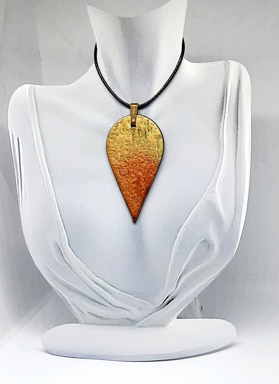 Fluid art pendant necklace 