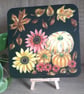 Autumn theme handpainted decoration.  