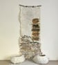 Landscape with a green blanket Art felt natural wool sensory wall hanging  - Image 2