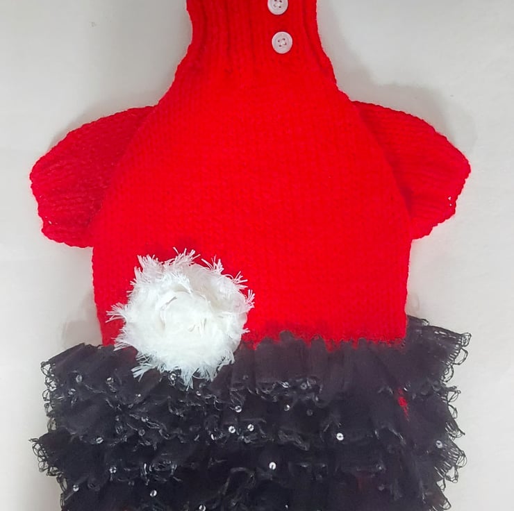 XSmall dog puppy sweater jumper coat 10”L 12”G Folksy