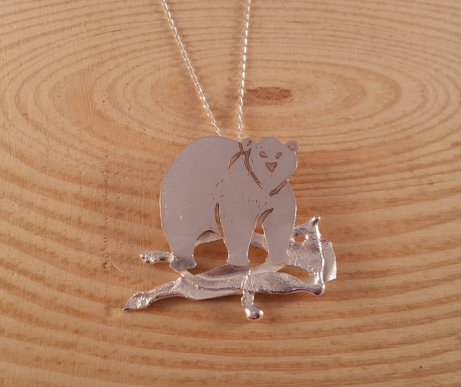 Sterling Silver Polar Bear Necklace