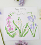 Wildflower hand-painted personalised greetings card - Image 1