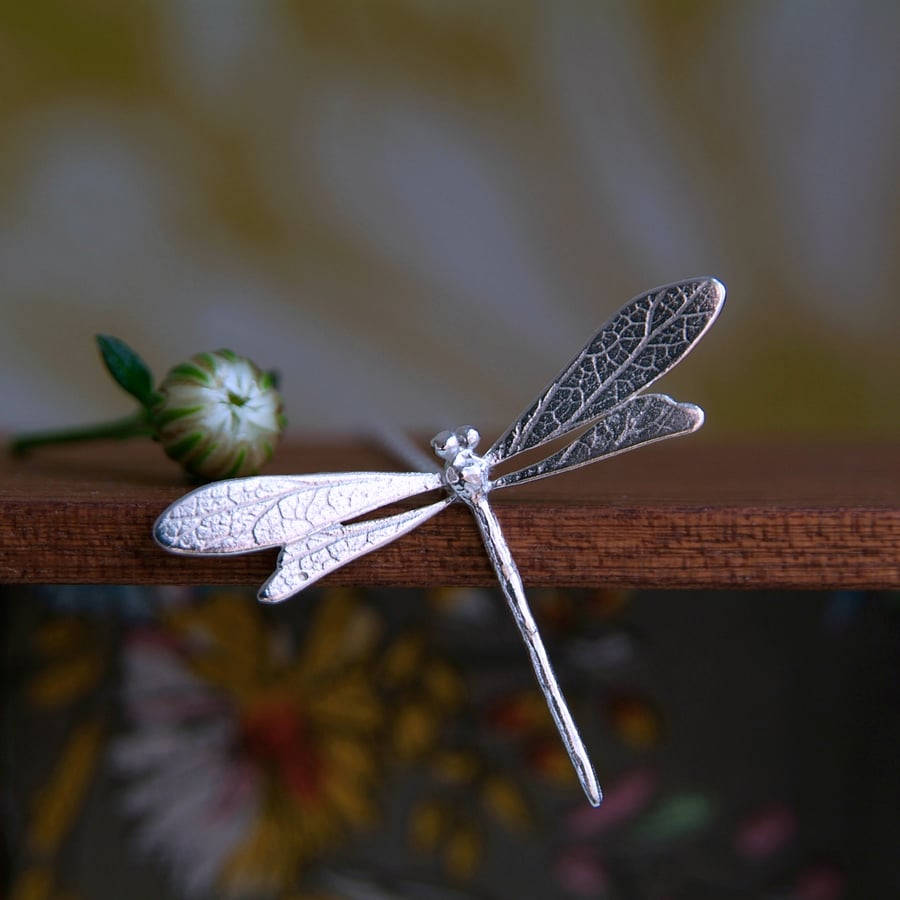 Silver Dragonfly Necklace - Nature Jewellery Gift
