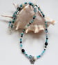 Butterfly Seed Bead Multicoloured Necklace  - Image 2