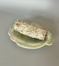 Ceramic Incense Holder: Cloud Altar Tray with Gold Moon - Image 3