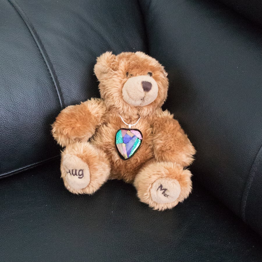 Jigsaw Design Fused Glass Pendant