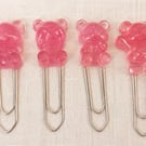 Handmade resin paperclip bear bookmarks