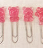 Handmade resin paperclip bear bookmarks