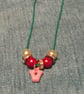 Children's 'V' Inital Necklace - Image 2