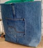 Upcycled Denim Tote Bag, Analogue Bag, Shoulder Bag - Image 7