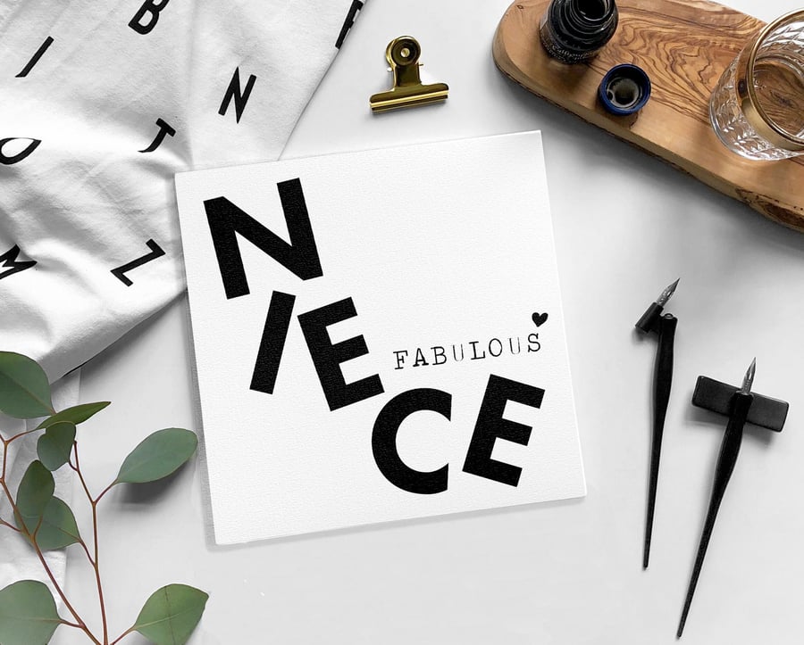 NIECE - NEPHEW Birthday card Blank card