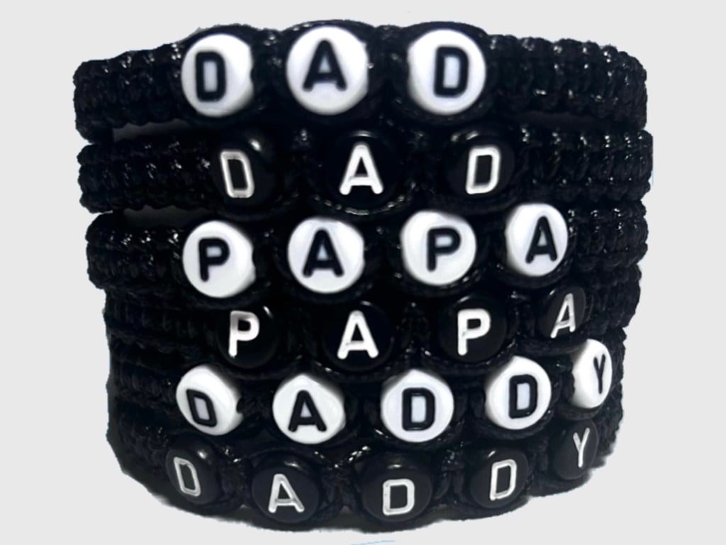 Dad bracelet hand woven adjustable cord bracelet