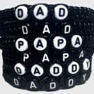 Dad bracelet hand woven adjustable cord bracelet