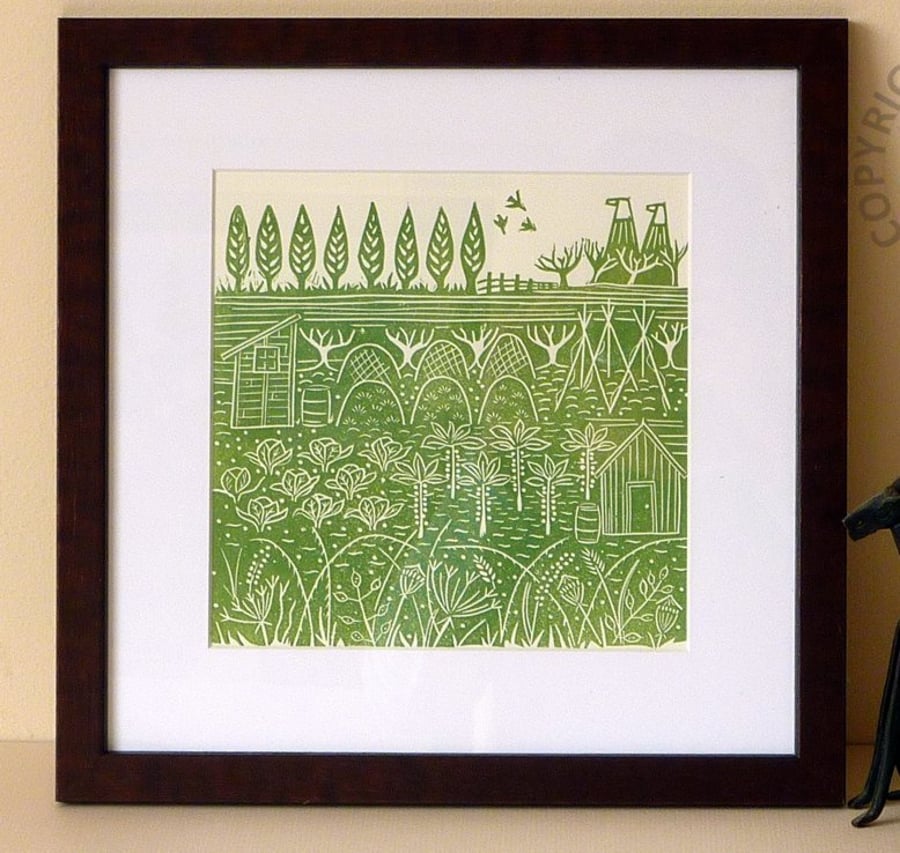 RESERVED - 'Down the allotments II' FRAMED