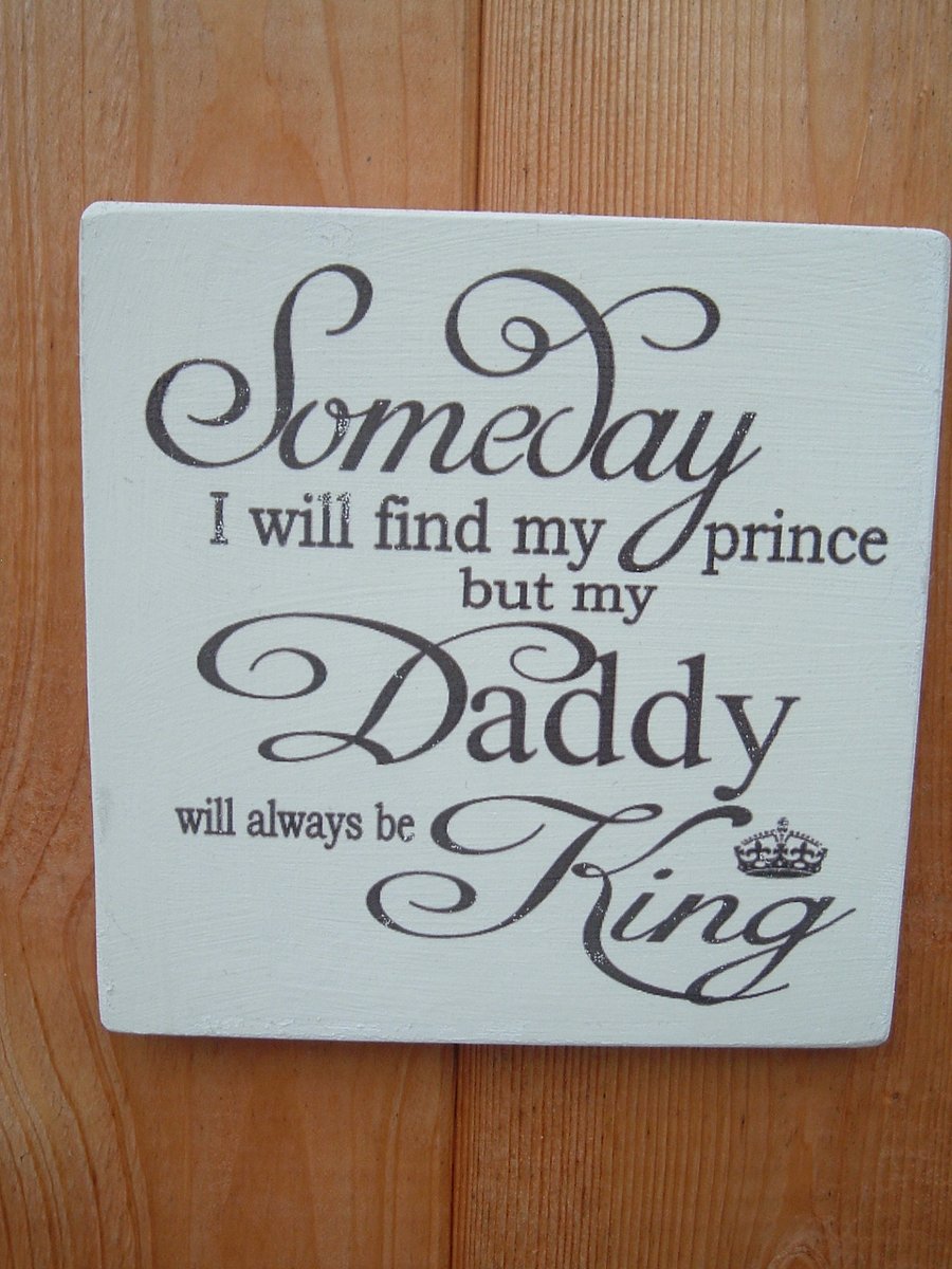 shabby chic vintage fathers day dad daddy prince king plaque sign