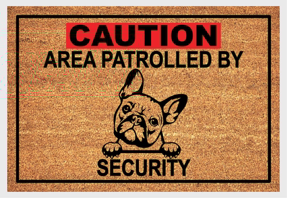 French Bulldog Security Door Mat No.4 - French Bulldog Doormat - 3 Sizes