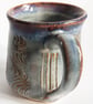 Blue Textured Mug - Hand Thrown Stoneware Ceramic Mug - Image 4