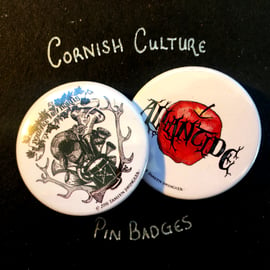 Penzance Cornish Culture Designs - 38mm Badges Double Pack