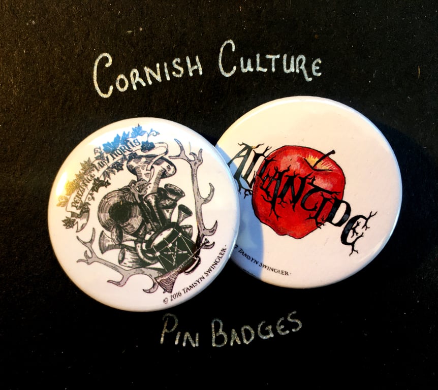 Penzance Cornish Culture Designs - 38mm Badges Double Pack