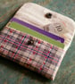Vintage Fabric Card Holder Handmade Card Purse  - Image 2