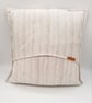 Cream patchwork envelope cushion cover.   - Image 3