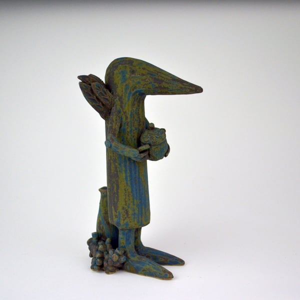Ceramic sculpture Joseff Caretaker bird