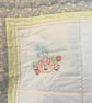 Multi-coloured Designs of Girl in Big Bonnet. Quilt for Older Child. Travel Cot. - Image 8