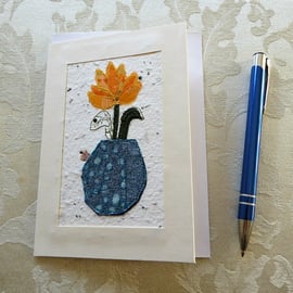 Individually Hand Crafted Textile Blank Card